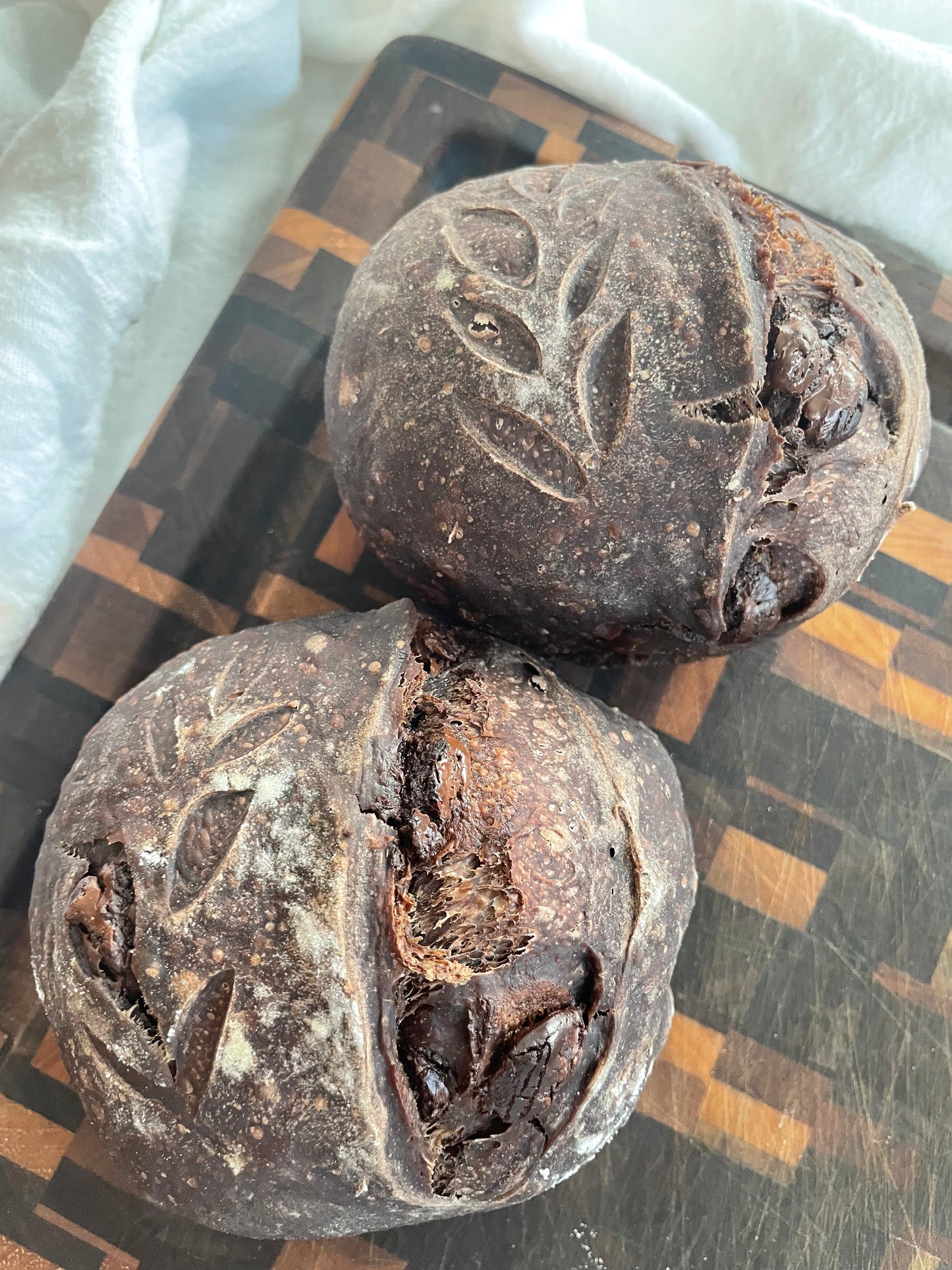 Mini Chocolate Sourdough Loaf